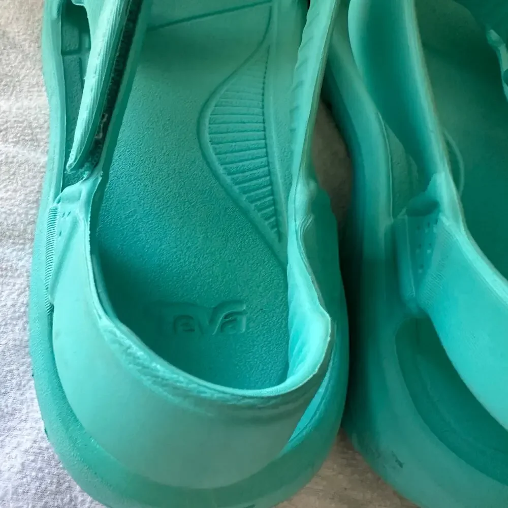 Teva Shoes Womens Size 11 Teal Sandals Hook & Loop Lightweight Hurricane Drift - Picture 3 of 5